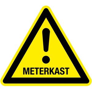 Waarschuwingsbord meterkast - kunststof 400 mm