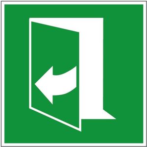 Deur trekken rechts sticker - ISO 7010 - E058 200 x 200 mm