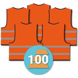 Oranje veiligheidshesje 100 stuks