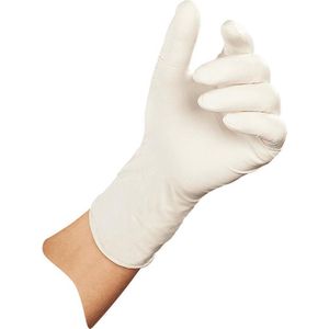 Latex onderzoekshandschoen, poedervrij M