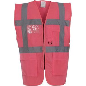Veiligheidshesje met rits roze 3XL