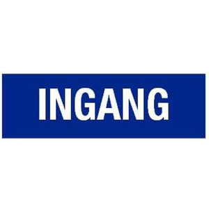 Ingang tekstbord - kunststof 280 x 105 mm