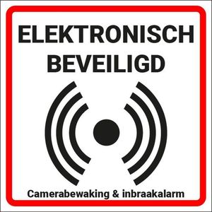 Alarm bord elektronisch beveiligd 150 x 150 mm