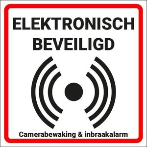 Alarm bord elektronisch beveiligd 200 x 200 mm