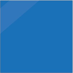 Blanco sticker glans blauw, vierkant, beschrijfbaar 150 x 150 mm