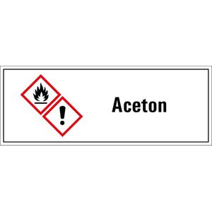 Aceton GHS tekstbord 280 x 105 mm
