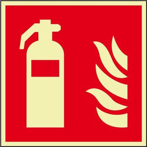 Brandblusser pictogram fotoluminescerend & zelfklevend