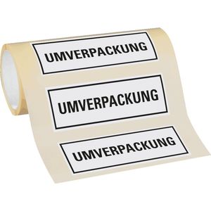 Umverpackung sticker, zelfklevend papier, 500 op rol