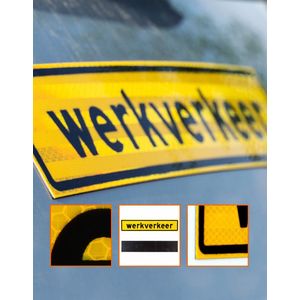 Werkverkeer reflecterende magneetsticker