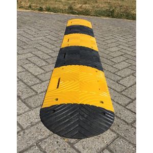 Verkeersdrempel slowly - geel zwart - kunststof 400 cm 7 cm