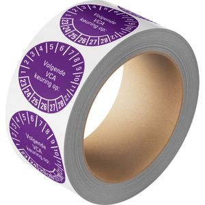 Volgende VCA keuring op sticker 23-28, op rol 40 mm - 580 per rol