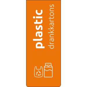 Plastic afval bord - kunststof -160 x 65 mm