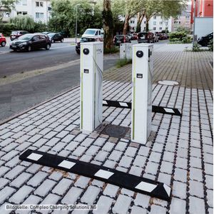Park-AID parkeerstop, zwart wit 1200 mm