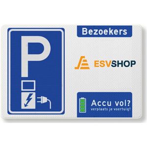 Verkeersbord elektrische voertuigen met eigen logo - aluminium DOR Klasse 1 - 5 jaar garantie 600 x 900 mm