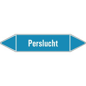 Perslucht leidingmarkering op vel 75 x 17 mm - 8 per vel