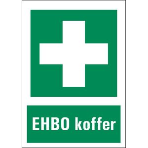 EHBO koffer bord met tekst - kunststof 210 x 297 mm