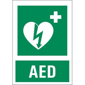 AED bord met tekst 148 x 210 mm