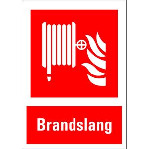 Brandslang bord met tekst 297 x 420 mm