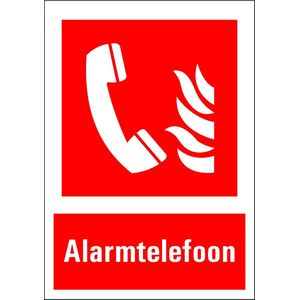 Alarmtelefoon bord met tekst 210 x 297 mm