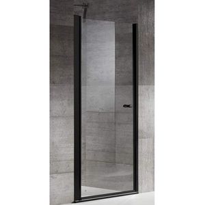 Douchedeur Matzwart 87-90x200CM Helder Glas