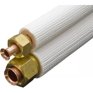Aircotube Koelleiding Geisoleerd Flare Leidingset 3/8x5/8 5Mtr