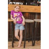 4PRESIDENT - T-shirt - Paars - Katoen en Elastaan - Korte Mouwen