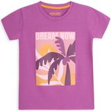 4PRESIDENT - T-shirt - Paars - Katoen en Elastaan - Korte Mouwen