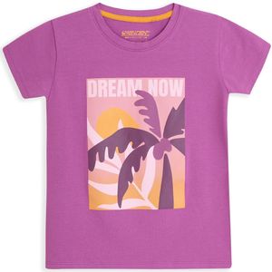 4PRESIDENT - T-shirt - Paars - Katoen en Elastaan - Korte Mouwen