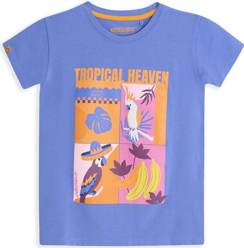 4PRESIDENT - Nessa - T-shirt - Baja Blue - 95% Katoen / 5% Elastaan