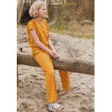 4President - Natalee - Jumpsuit - Leopard AOP - 95% Katoen / 5% Elastan - Oranje