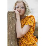 4President - Natalee - Jumpsuit - Leopard AOP - 95% Katoen / 5% Elastan - Oranje