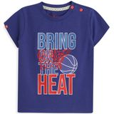 4PRESIDENT - T-shirt - Blauw - Katoen en Elastaan - Korte Mouwen