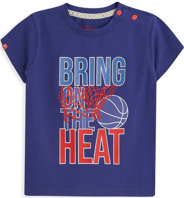 4PRESIDENT - T-shirt - Blauw - Katoen en Elastaan - Korte Mouwen