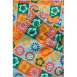 4PRESIDENT - Flared Broek - Oranje Groen Lila - Katoen Elastaan