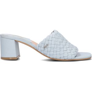 Mexx - Jalara - Muiltjes - Blauw - Leatherlook - Blokhak 6,5 cm