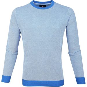 Suitable Katoen Pullover Thomas Blauw - Heren - Pullovers