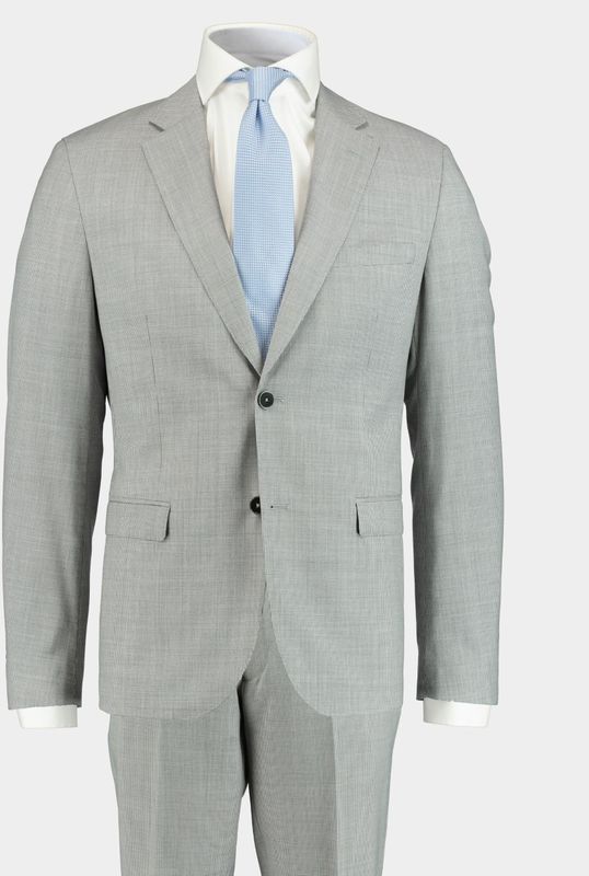 Bos - Kostuum - Grijs - 100% Wol - Slim Fit