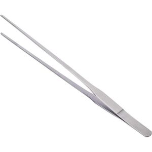 MMOBIEL Roestvrij Staal Pincet/Tong 38 cm Extra Lang met een Precisie Gekartelde Tip voor Auqua scaping, Tuin werk, Koken, Industrieel werk, Laboratorium Gebruik.