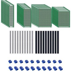 MMOBIEL 20x Breadboard Printplaat - met Terminal Blocks 2 / 3 pins Male / Female Connector