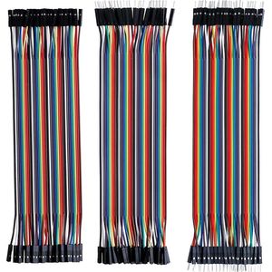 MMOBIEL 120x Meerkleurige Dupont Jumper Kabels 40-pin M / F, 40-pin M / M, 40-pin F / F