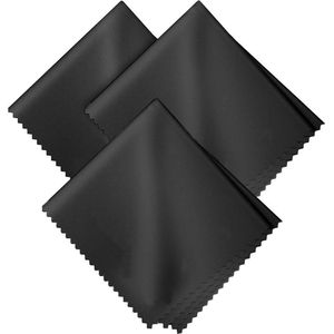 MMOBIEL - Microfiber Reinigingsdoeken - Zwart - 3 Pack - 28 x 17 cm