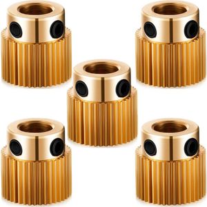 MMOBIEL - 5x 40 Tandwiel - Messing - Aandrijftandwiel voor Creality 3D Printers