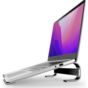 MMOBIEL Laptop Standaard – Laptop Stand 10 tot 18 inch – Geventileerde Laptop Houder Universeel – Laptop Verhoger Geschikt voor MacBook, Notebook, ASUS en meer – Incl. Gereedschap – Zwart Aluminium