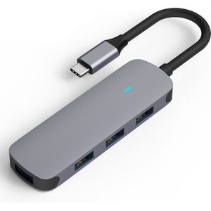MMOBIEL USB-C Adapter Hub - 4-in-1 - USB 3.0 - 5Gbps - Aluminium