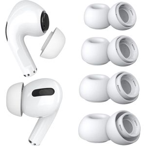MMOBIEL - Vervangende Oordopjes Tips - Wit - Antislip Siliconen - Compatibel met AirPods Pro