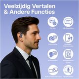 MMOBIEL - AI Vertaal Oordopjes - Draadloze Open-Oor Oordopjes - Bluetooth 5.4 - 148 Talen Ondersteuning