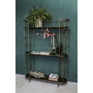 PTMD zoya metal brass open kast 3 planken