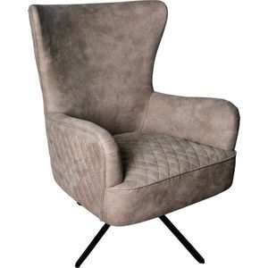 PTMD Fauteuil Reily Rotating Sand Pu Zwart