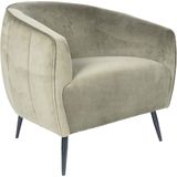 PTMD Vinn Velvet Fauteuil - 67 x 78 x 72 cm - Metaal/Fluweel - Groen