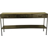 PTMD Sidetable Simple Metal Goud Open 3 Laden